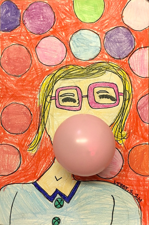 Teaching kids French while making bubble art